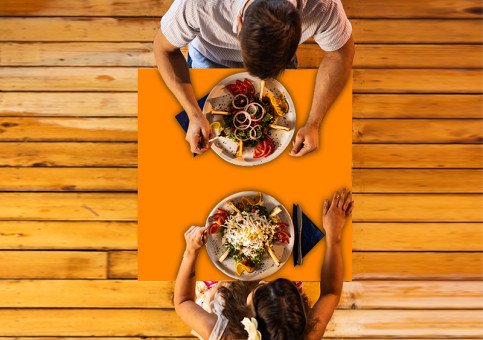 Plateau de table personnalisé Orange