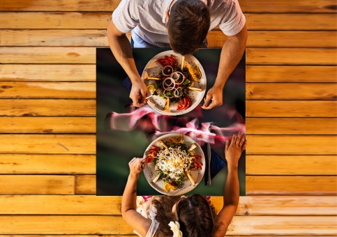 Plateau de table personnalisé Vol de flamands