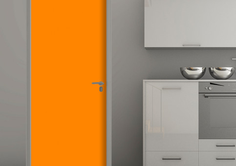 Habillage de porte Orange